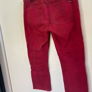 Ralph Lauren Women's Vibrant Red Cropped Jeans